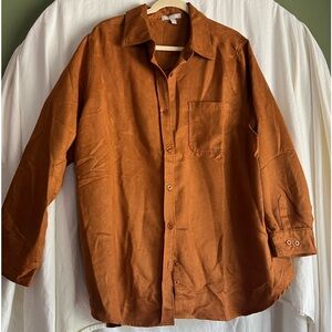 Women Within Button Down Boyfriend Style Shirt Womens 18/20
